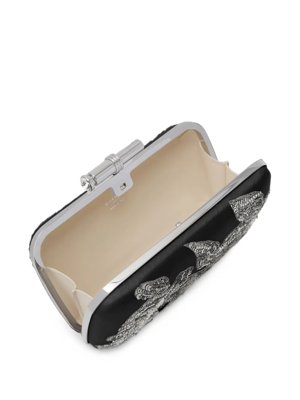 Givenchy Pout clutch met geborduurde bloemen en pailletten Zwart