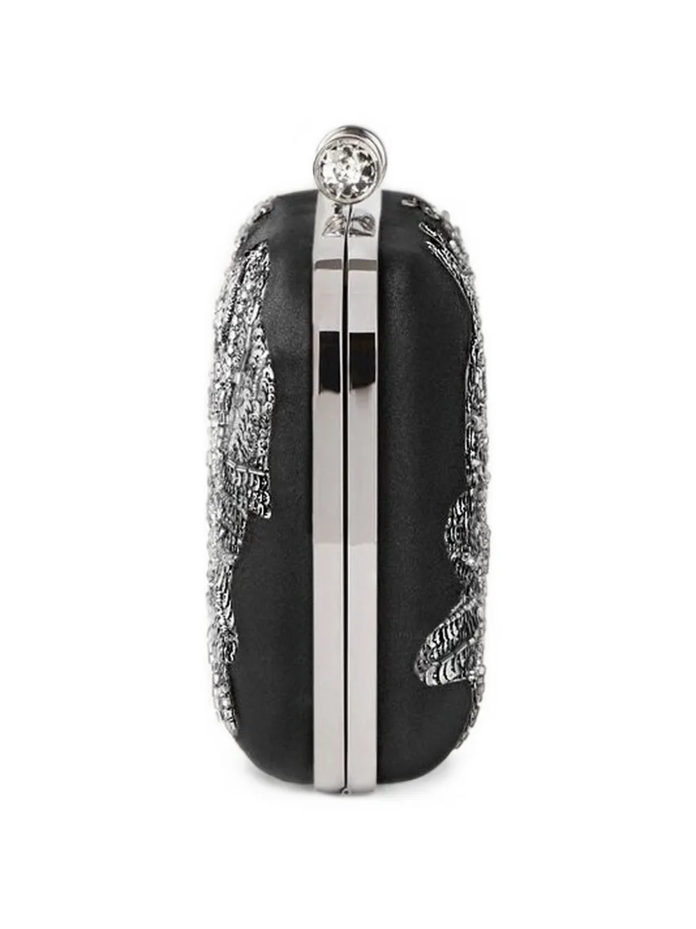 Givenchy Pout clutch met geborduurde bloemen en pailletten Zwart