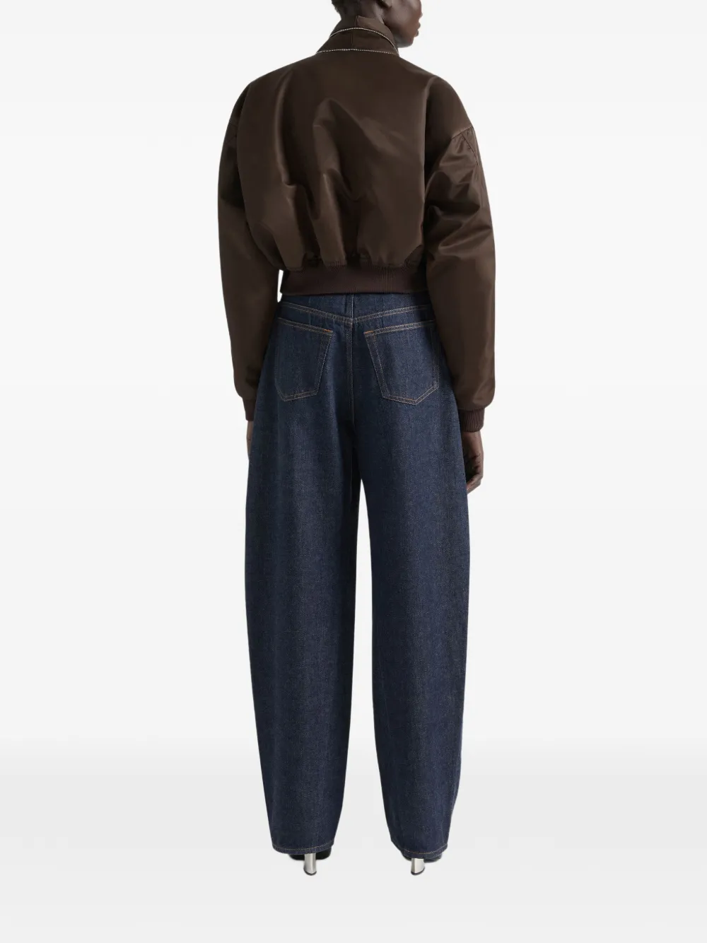 Givenchy Nylon bomberjack met sjaalkraag met rits Bruin