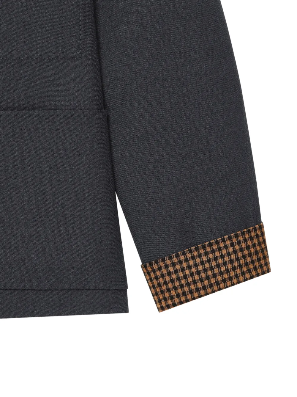 Givenchy Geruit wollen shirtjack Grijs