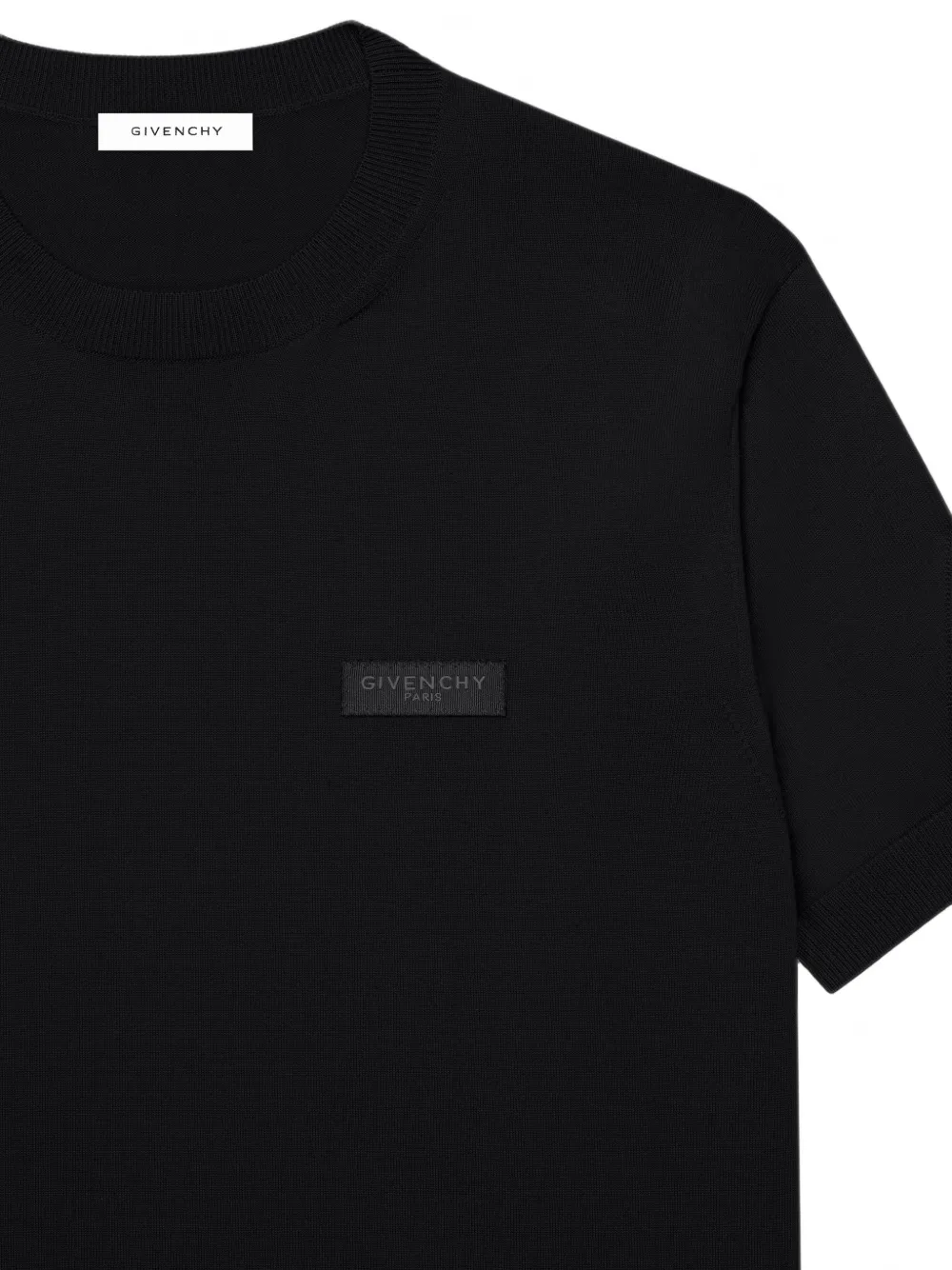 Givenchy Couture Seam gebreid T-shirt met grosgrain-detail Zwart