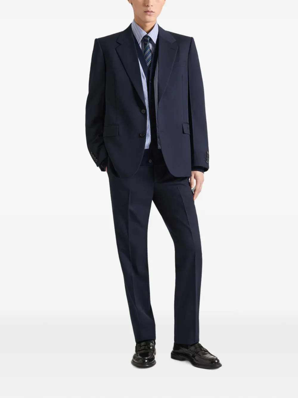Givenchy Wollen slim-fit pantalon Blauw