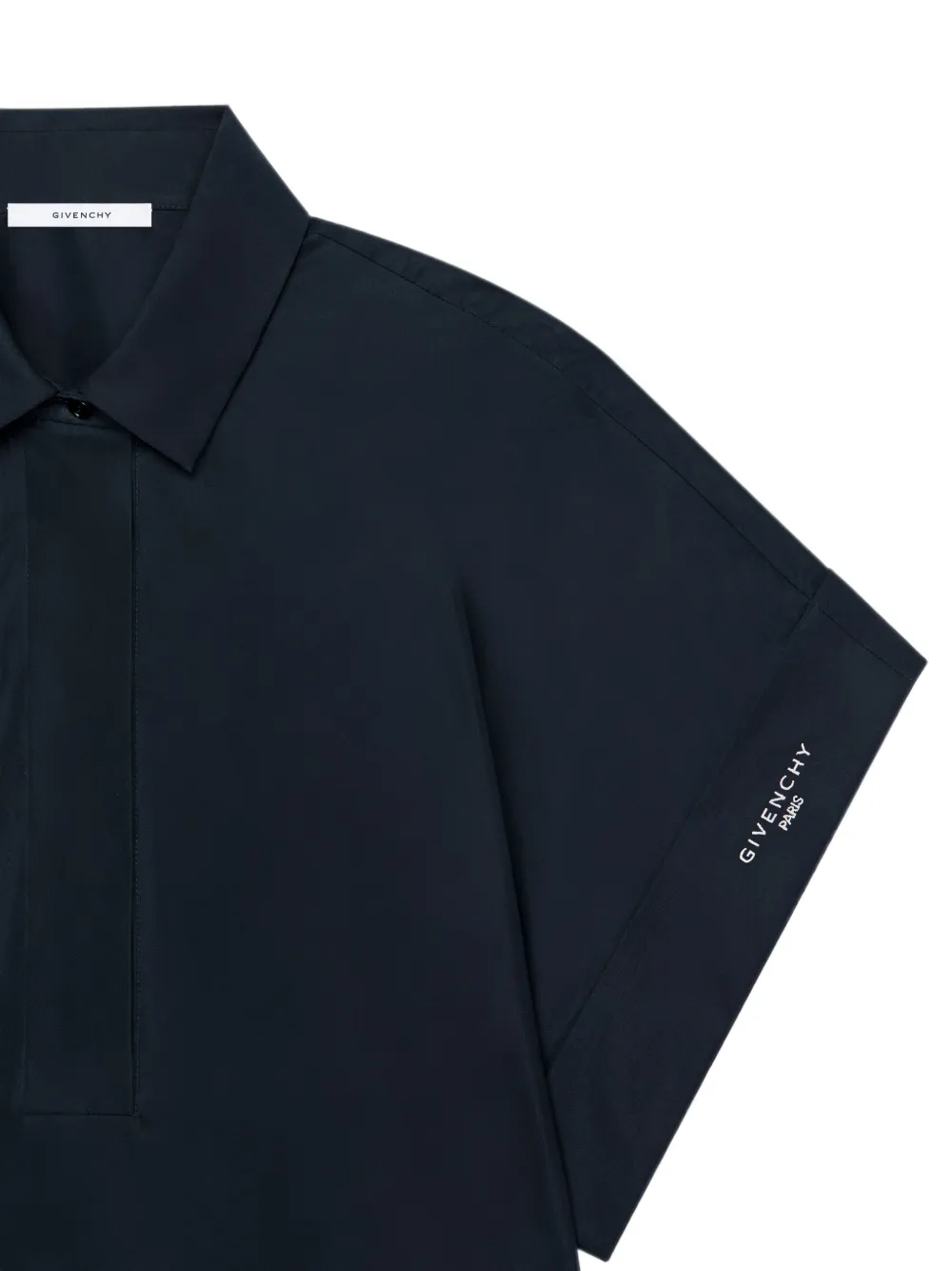 Givenchy Popeline mini-blousejurk met strik Blauw