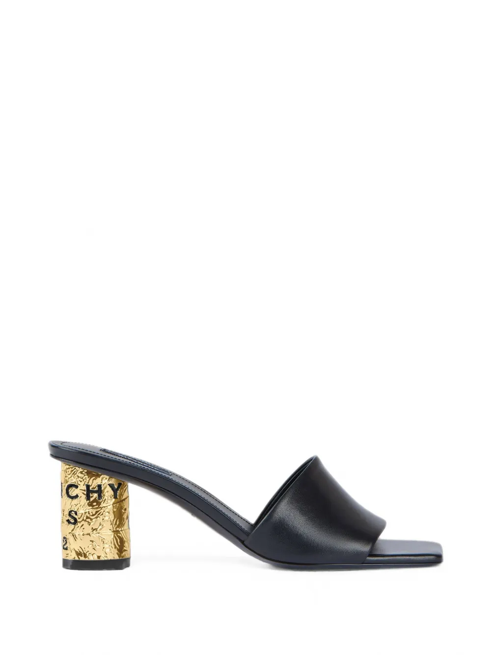 Givenchy Tape Heeled Mules In Leather In Black