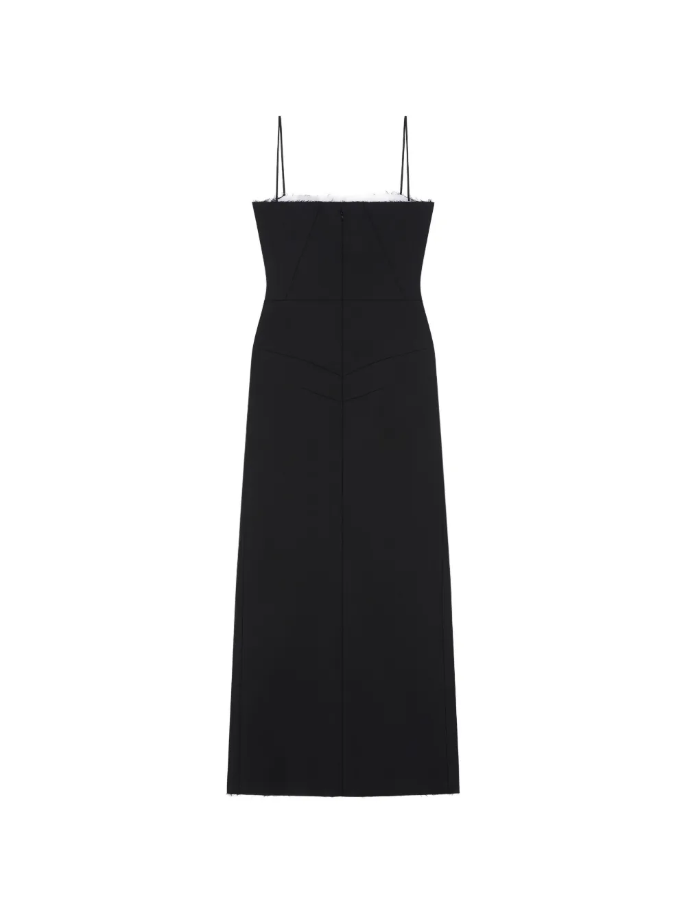 Givenchy Sliced wollen en mohair maxi-jurk Zwart