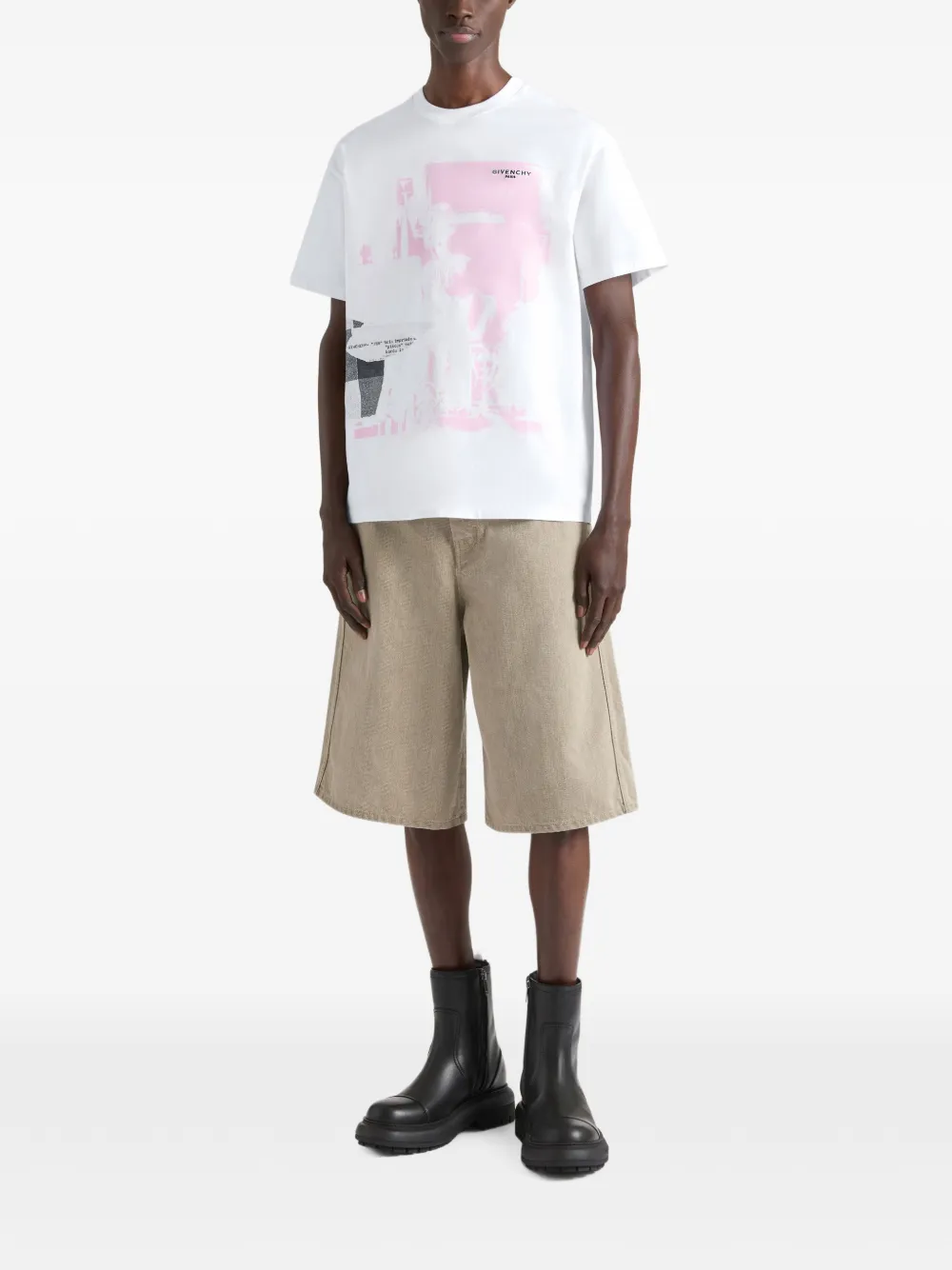 Givenchy Katoenen T-shirt met Ripped Papers-print Wit