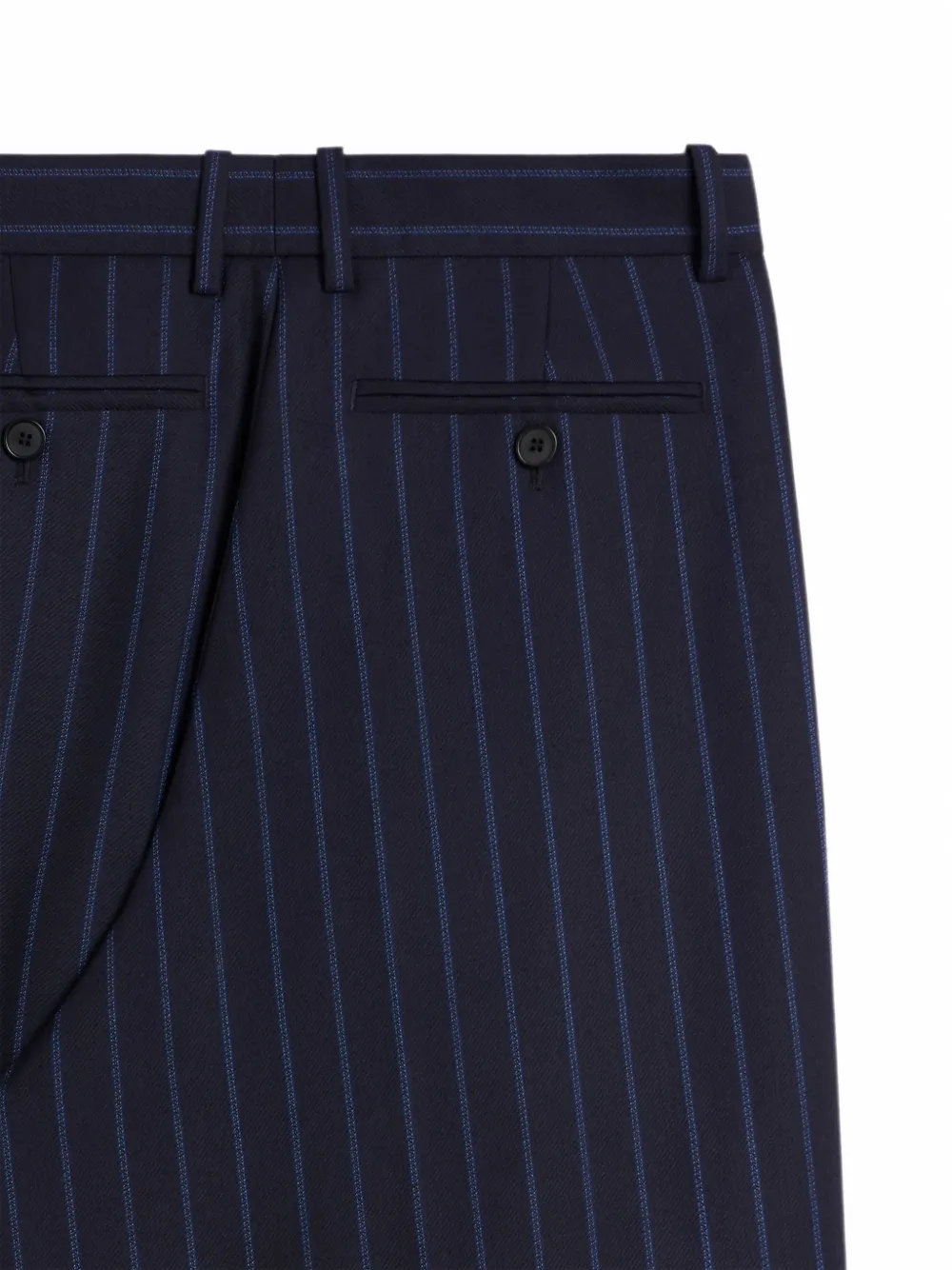 Givenchy Gestreepte wollen plooibroek Blauw