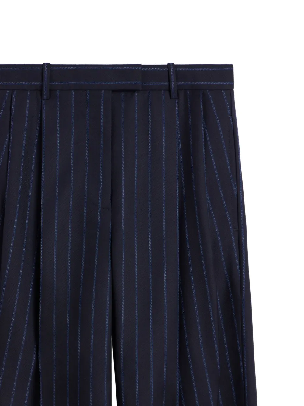 Givenchy Gestreepte wollen plooibroek Blauw