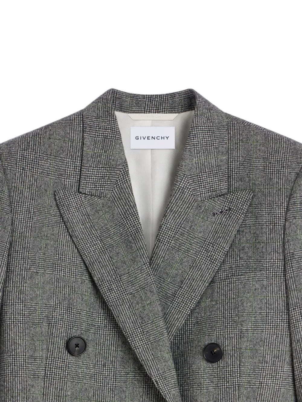 Givenchy Geruit flanellen jack met dubbele rij knopen Grijs