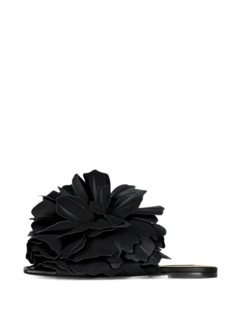 Givenchy boudoir flat mules in leather with rose petals
