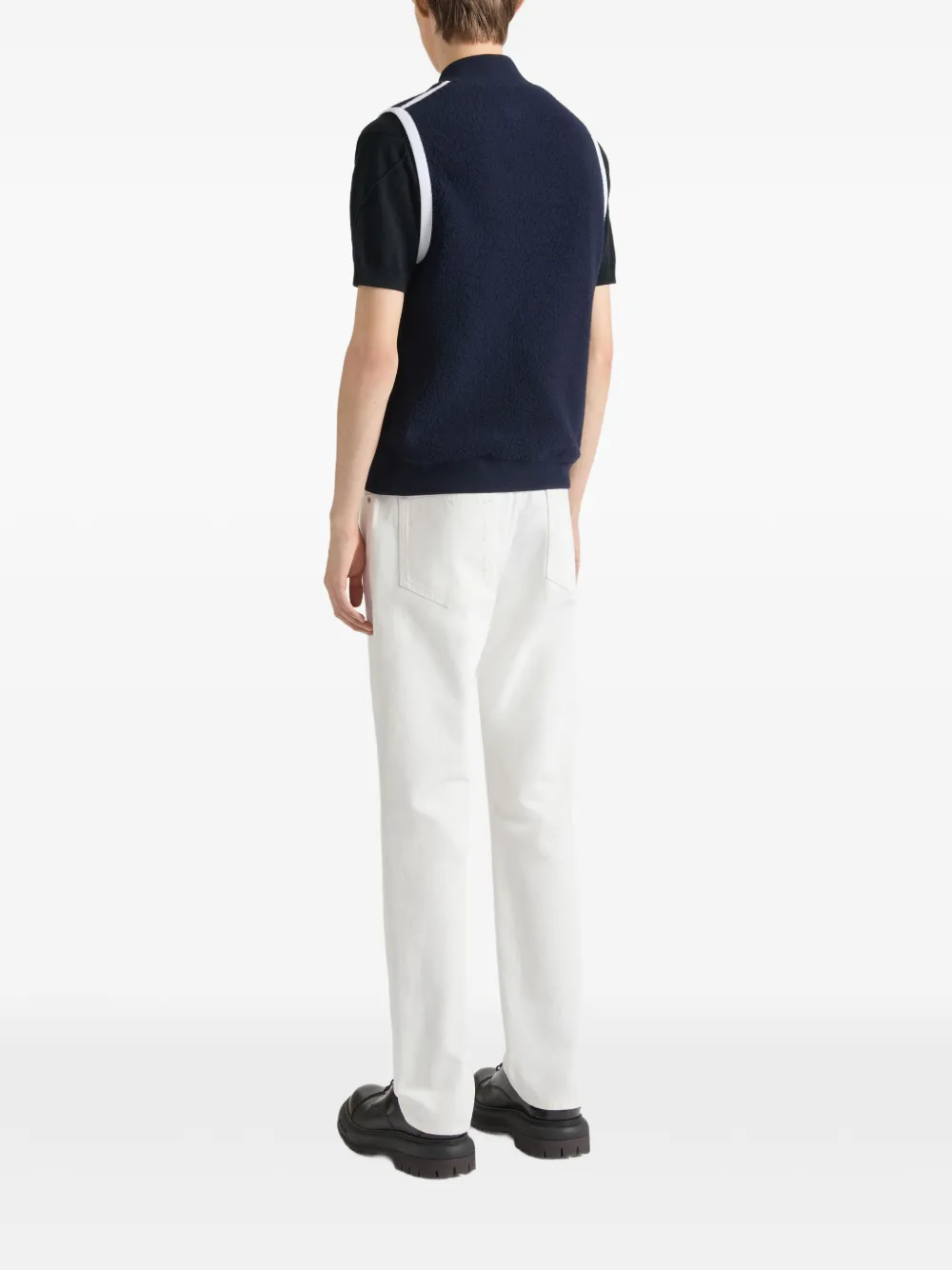 Givenchy Mouwloos fleece jack met grosgrain-detail Blauw