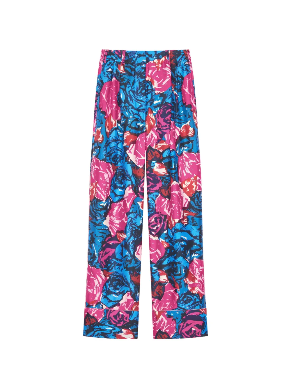 Givenchy Zijden pyjamabroek met bloemen-print Blauw