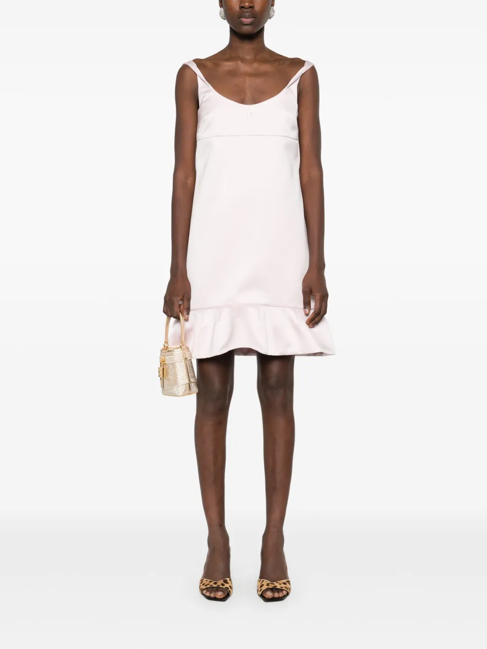 Givenchy Satijnen jurk met gedraaide bandjes en 4G-detail Roze