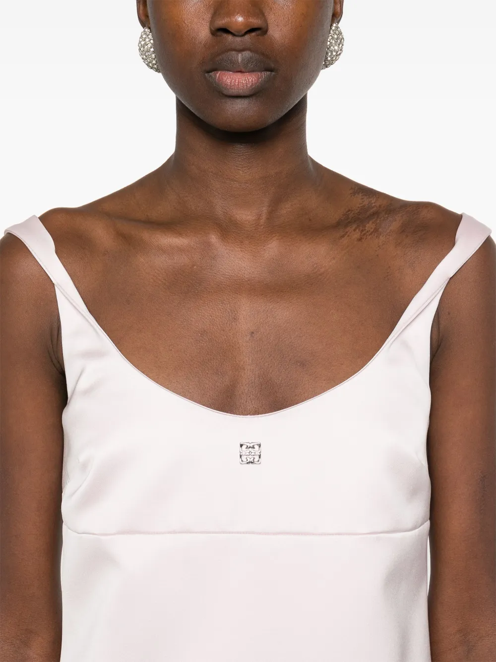 Givenchy Satijnen jurk met gedraaide bandjes en 4G-detail Roze