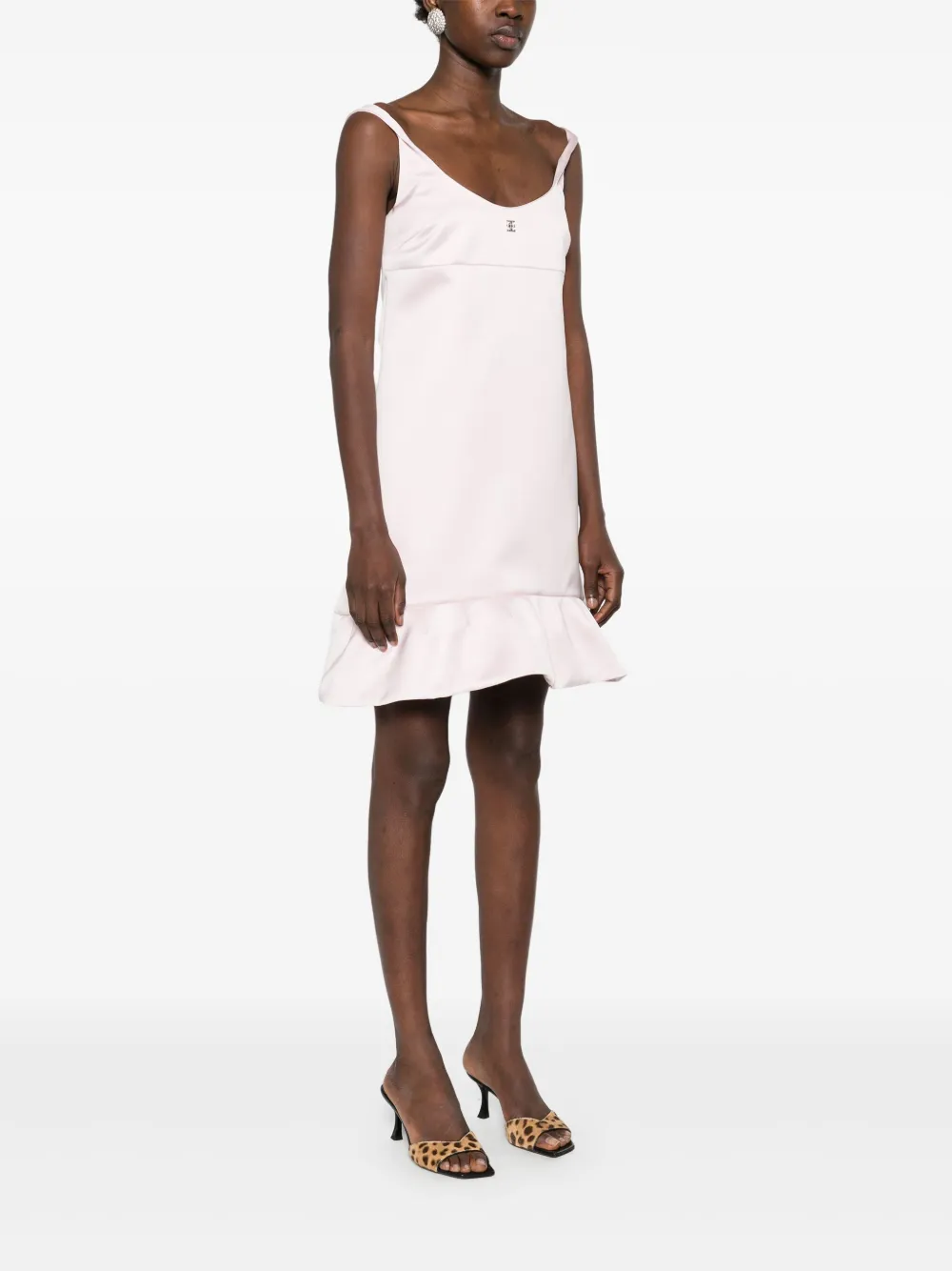 Givenchy Satijnen jurk met gedraaide bandjes en 4G-detail Roze