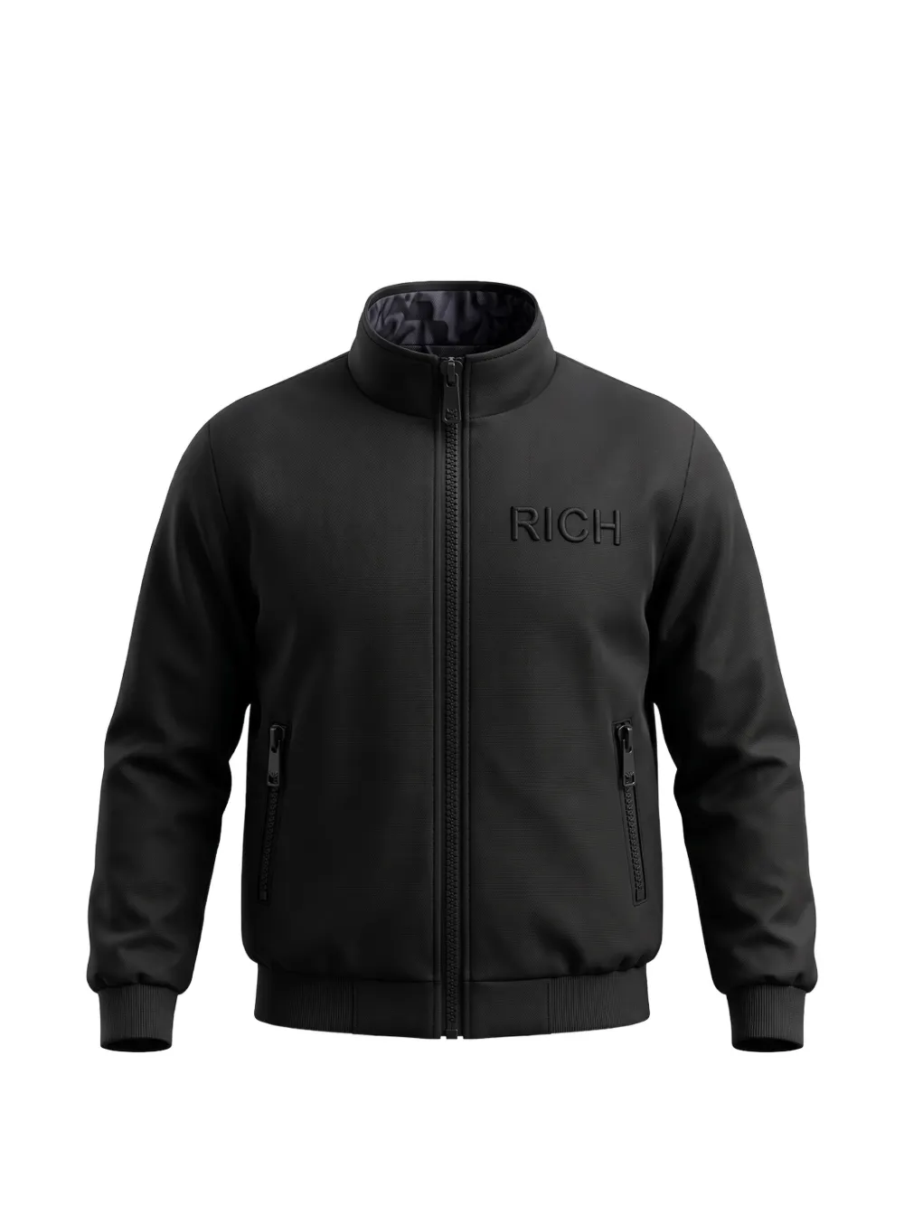 John Richmond Junior Giacca in shearling sintetico con logo - Nero