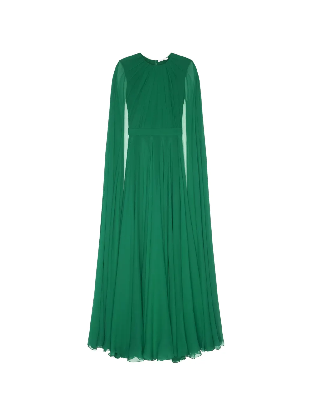 Givenchy Zijden crêpon avondjurk met cape Groen