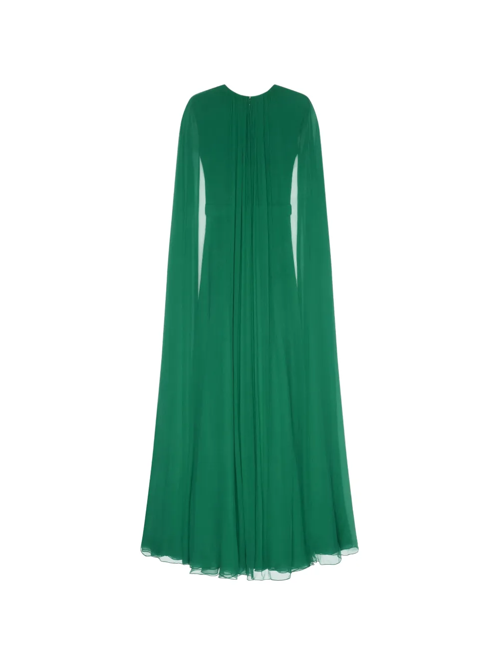 Givenchy Zijden crêpon avondjurk met cape Groen