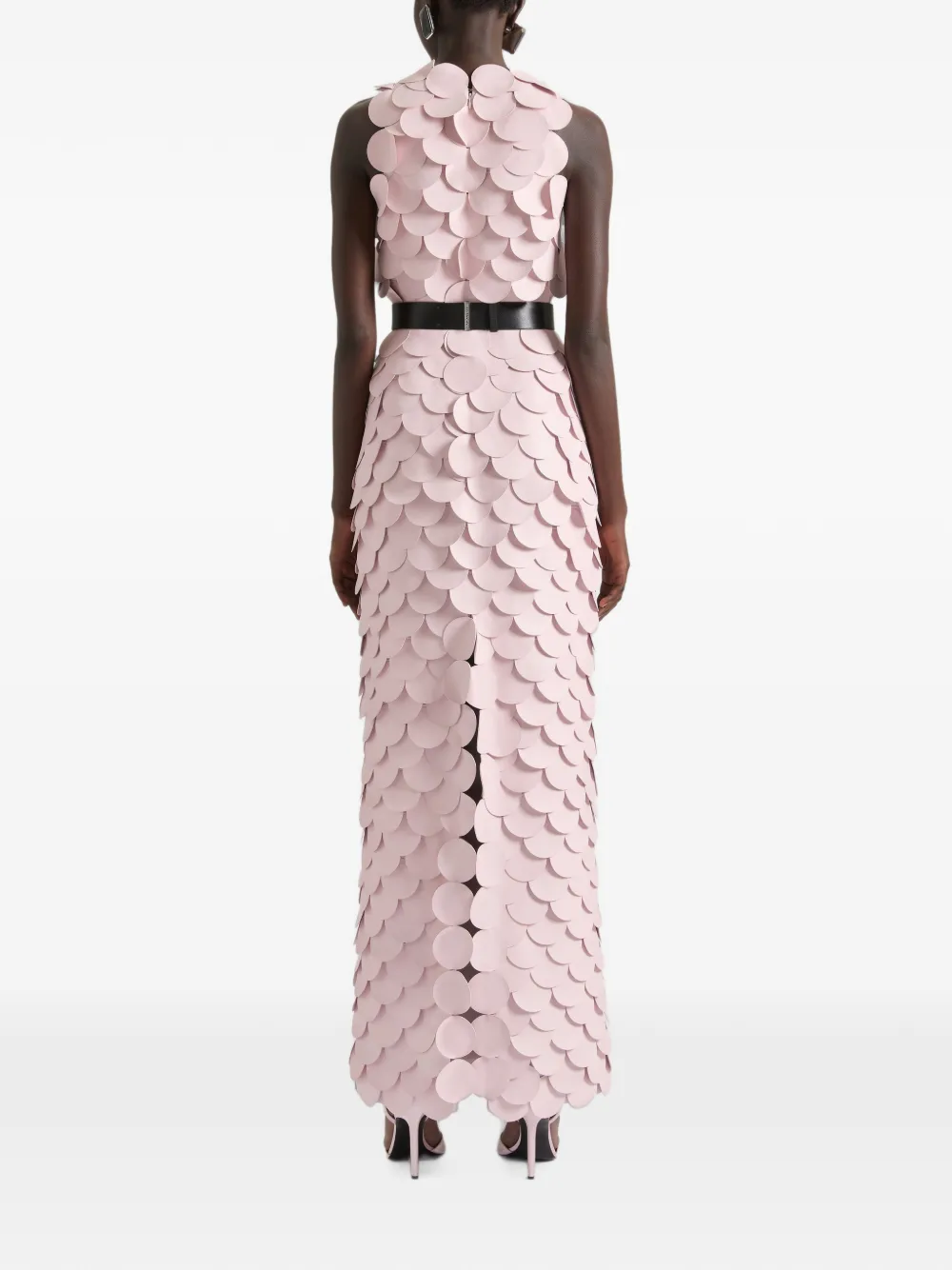 Givenchy Leren maxi-jurk met pailletten Roze