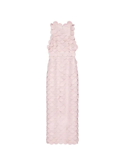 Givenchy vestido largo de piel con lentejuelas