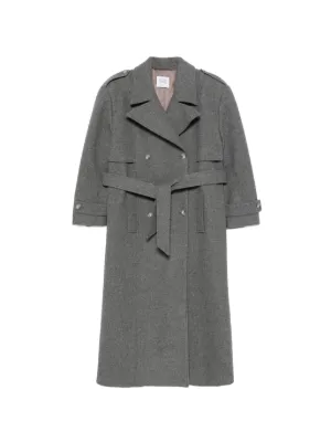 The Frankie Shop double-breasted Trench Coat | Grey | FARFETCH