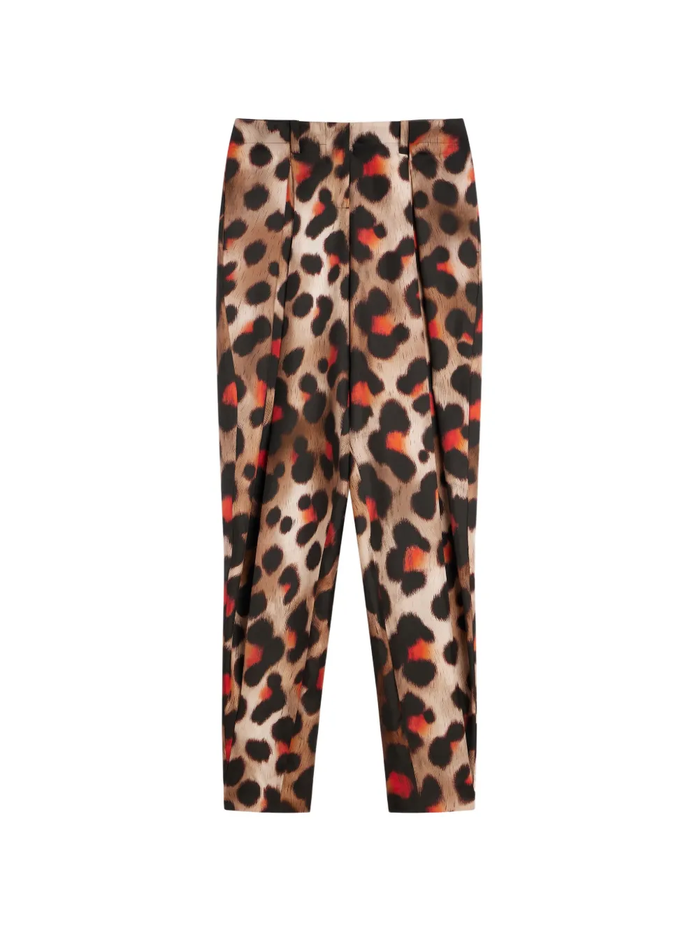 Givenchy Zijden broek met luipaard-print Bruin