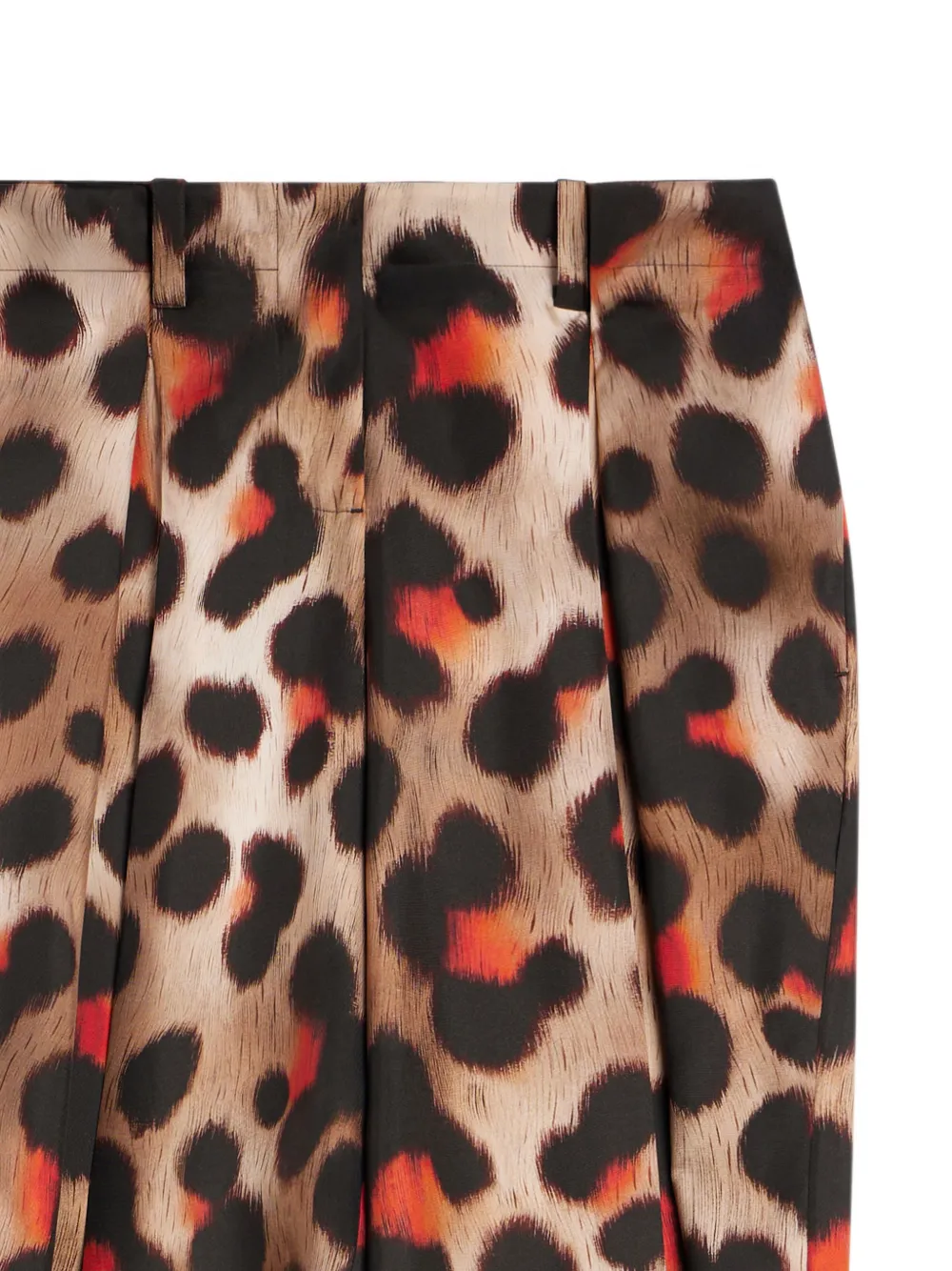 Givenchy Zijden broek met luipaard-print Bruin