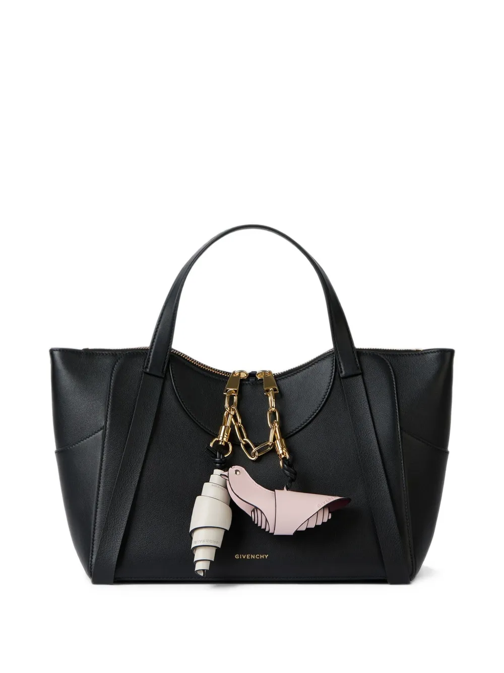 Givenchy Lucky Charms leren tassenbedel met croissant Wit