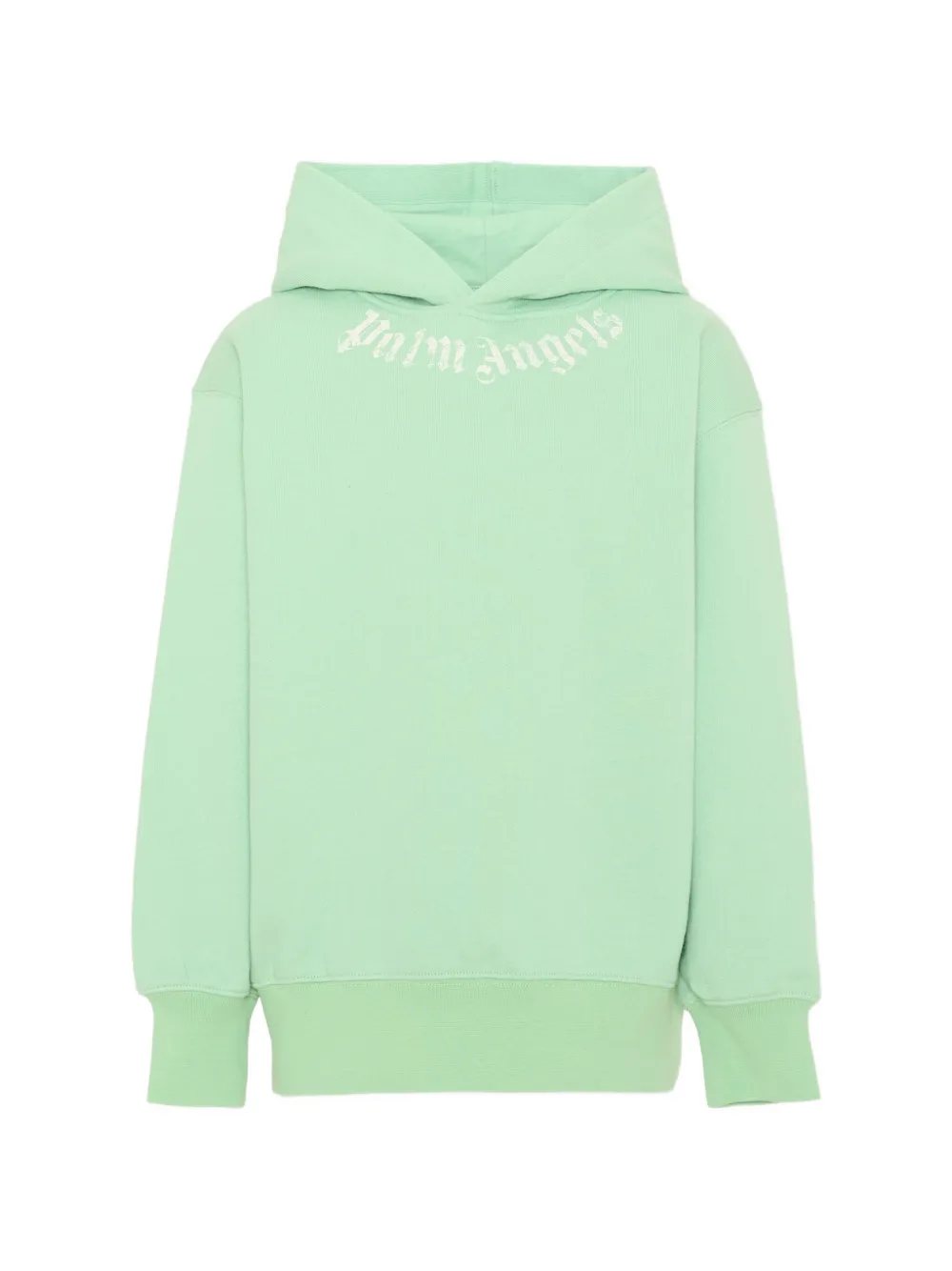 Palm Angels Kids logo-print hoodie - Verde