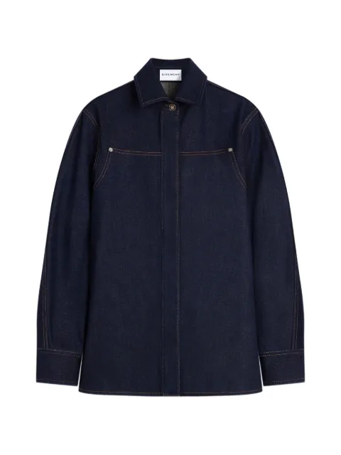 Givenchy contrast-stitch denim shirt