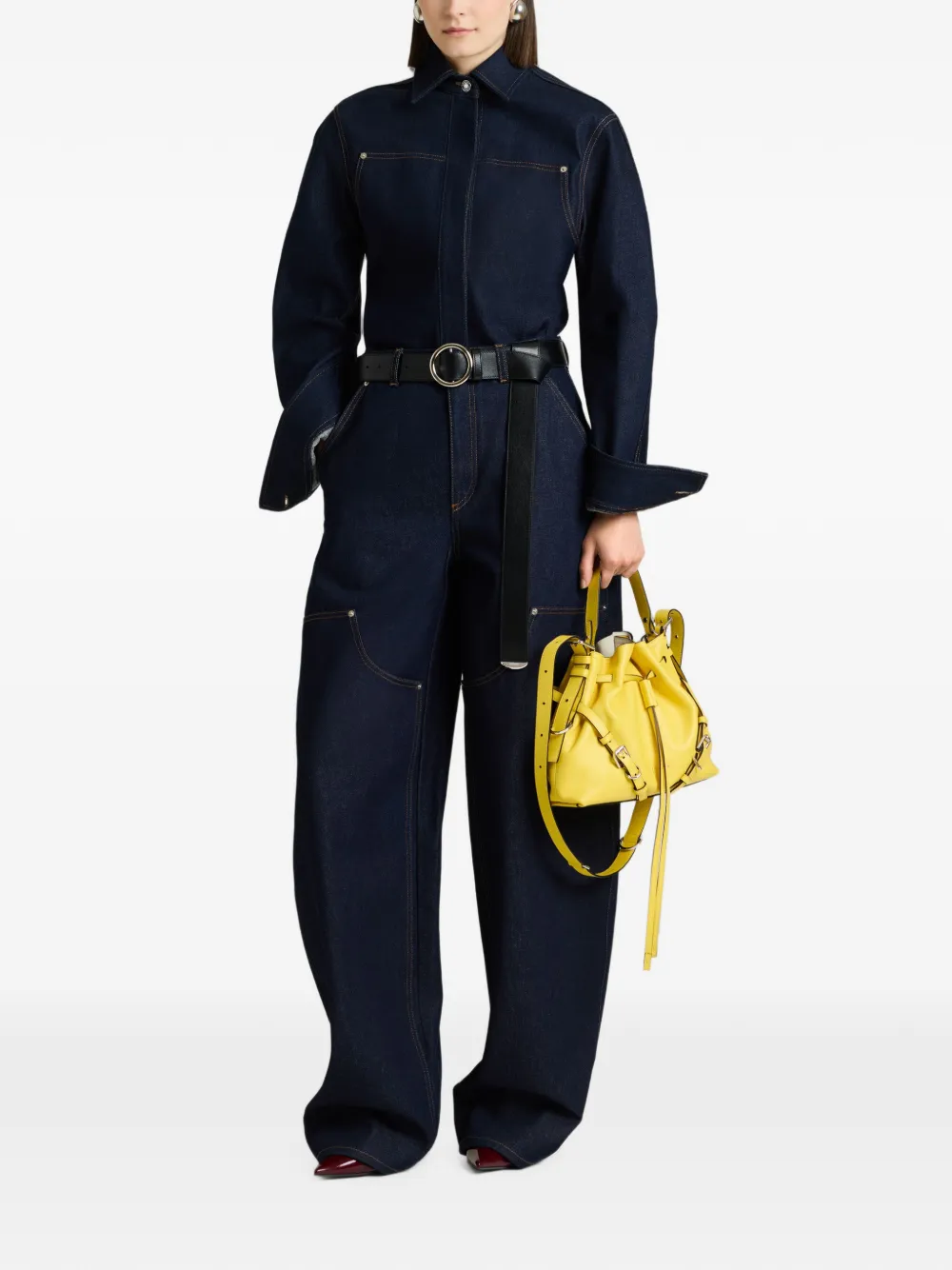 Givenchy Gerafelde denim blouse Blauw