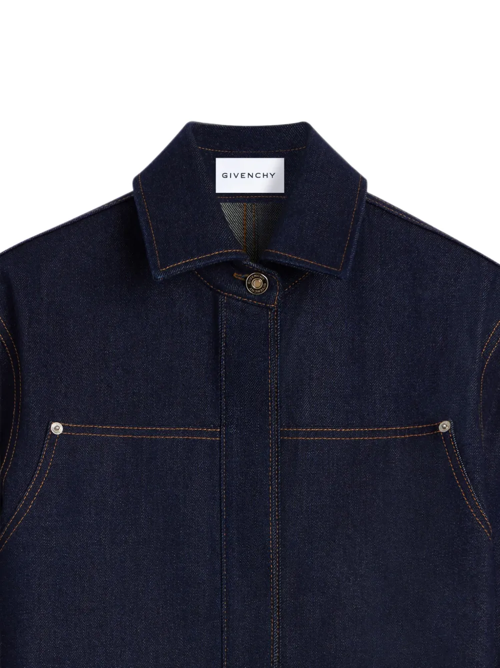 Givenchy Gerafelde denim blouse Blauw