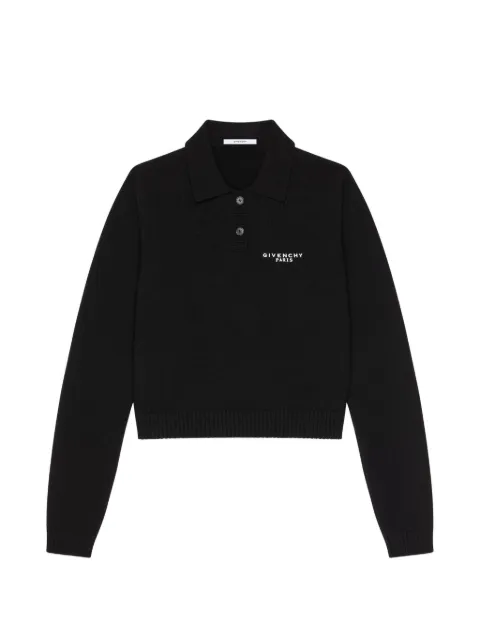 Givenchy playera tipo polo de lana y cachemira