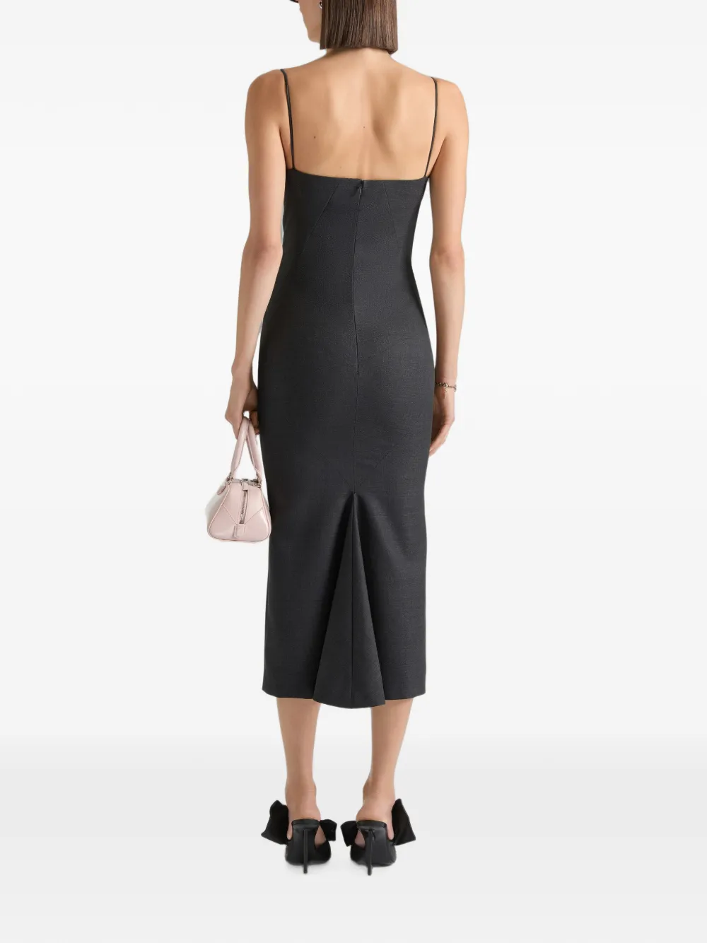 Givenchy Sliced wollen midi-jurk Grijs