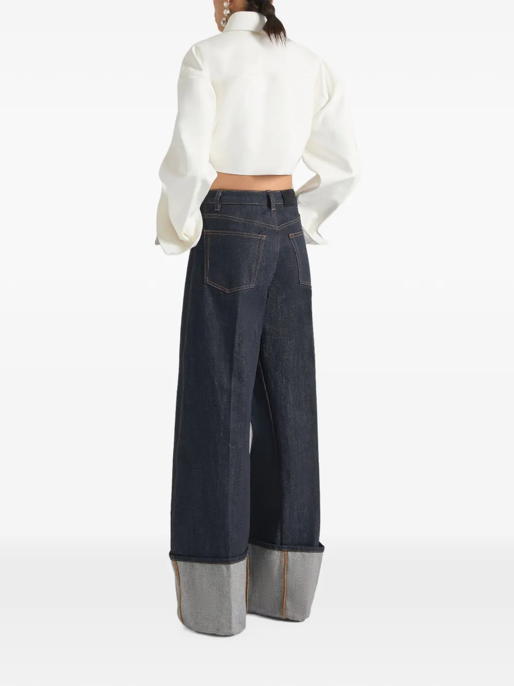 Givenchy Asymmetrisch overhemd van nappa leer Wit