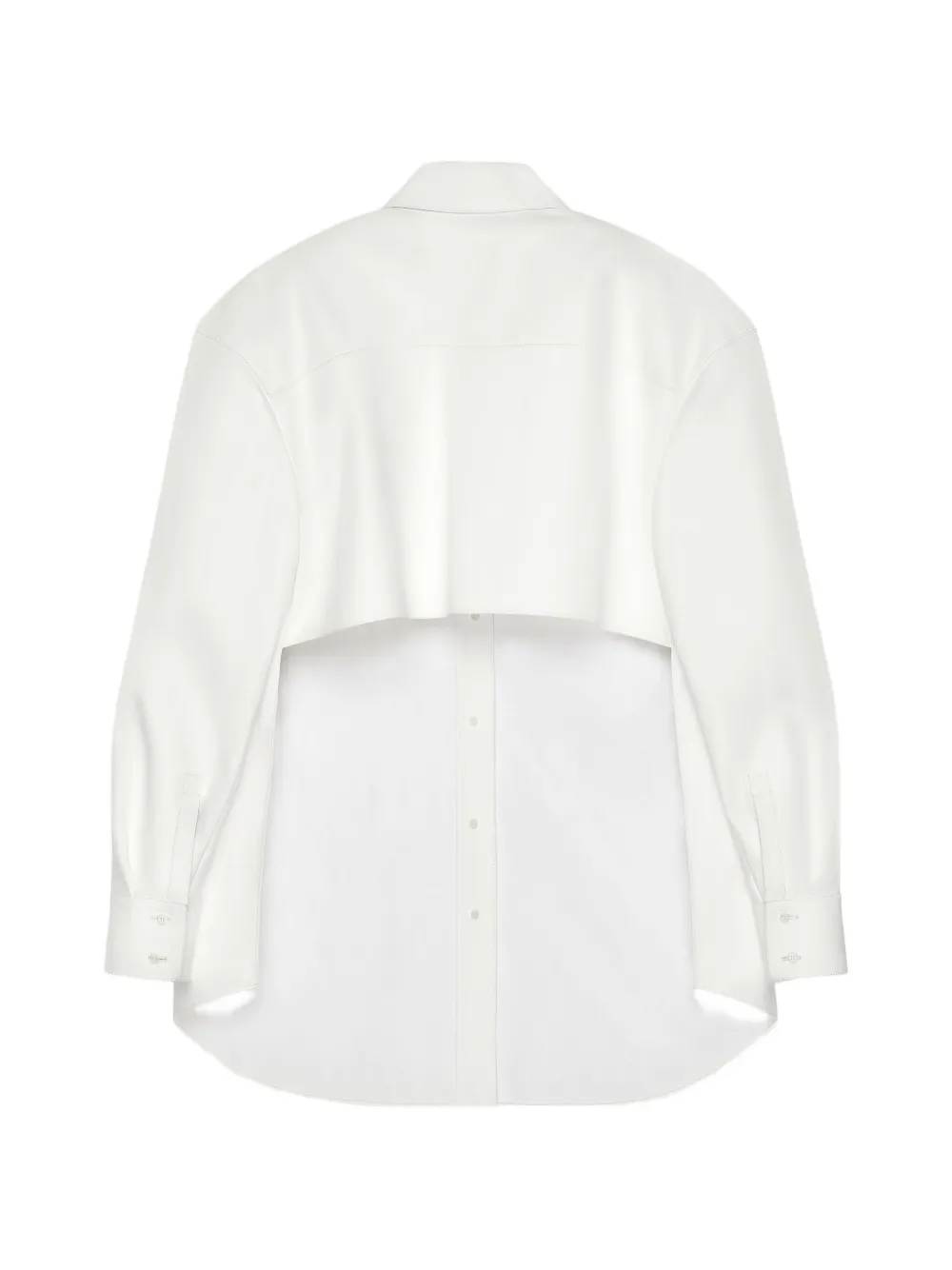 Givenchy Asymmetrisch overhemd van nappa leer Wit