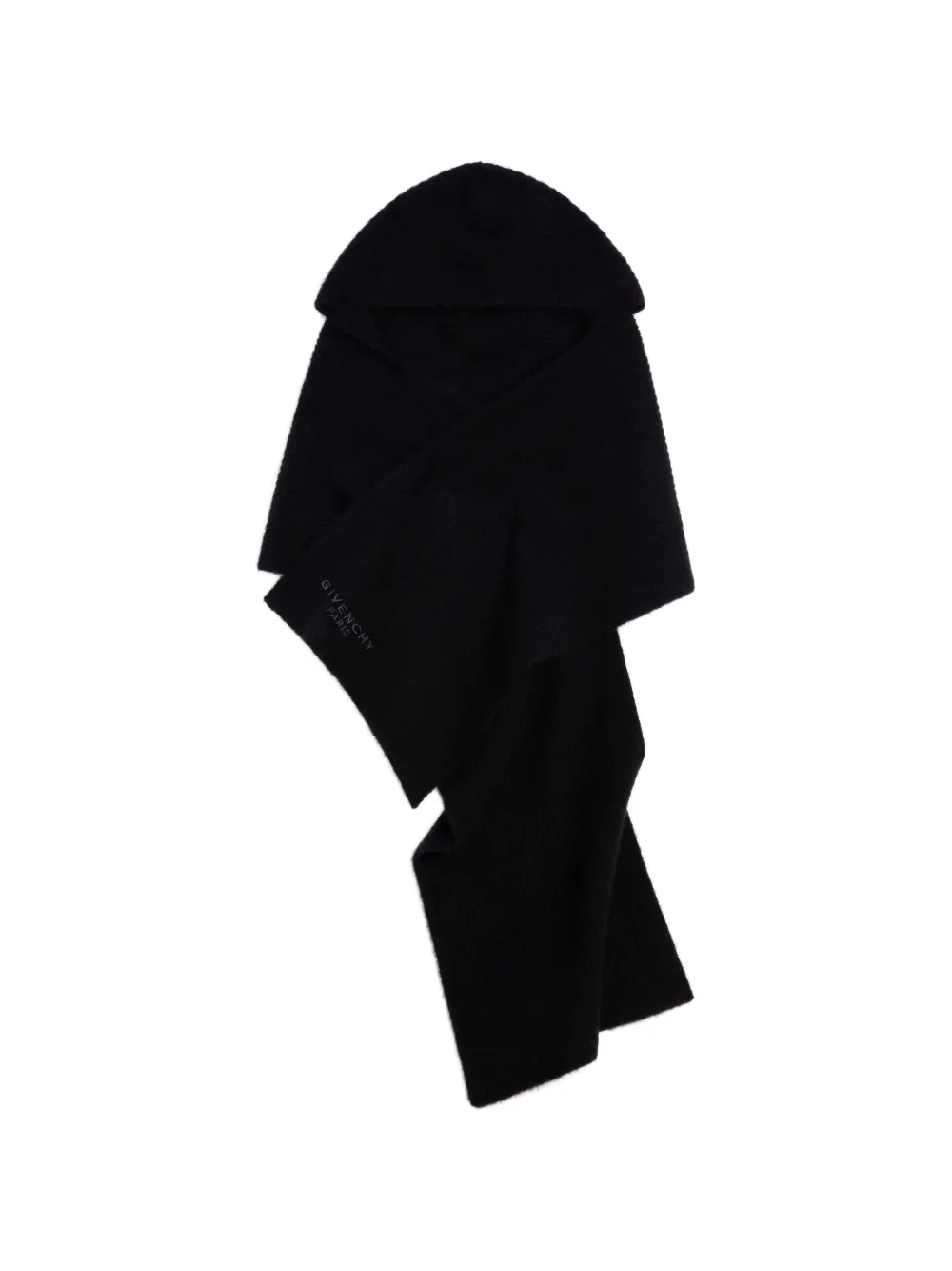 Givenchy Paris sjaal van alpacawol met capuchon Zwart