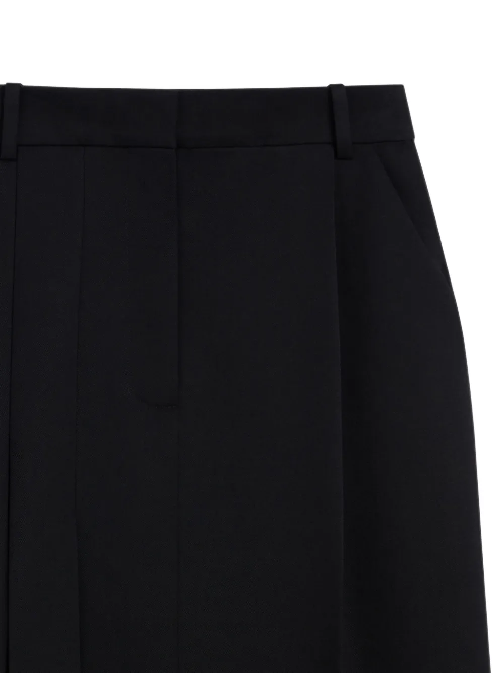 Givenchy Slashed wollen midi-rok Zwart