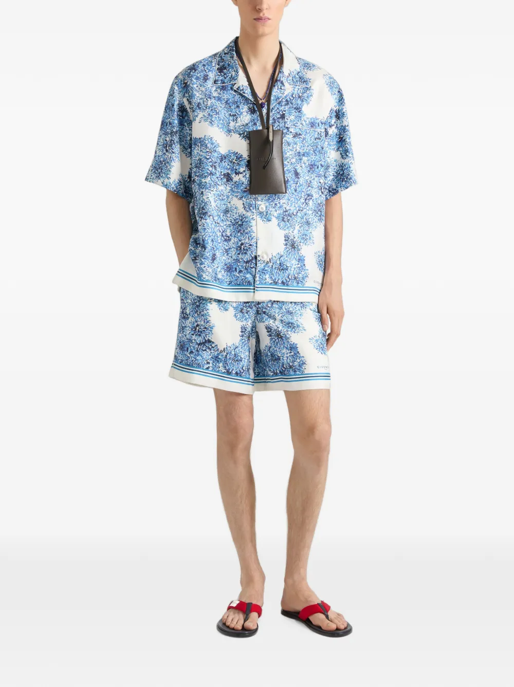 Givenchy Couture Seam zijden overhemd met Pompom-print Wit