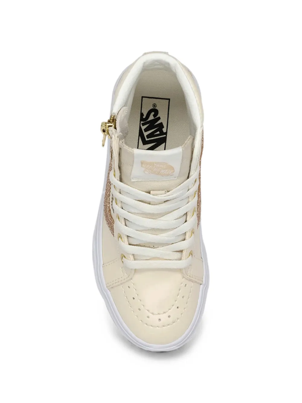 Vans Kids Sk8-Hi sneakers met glitters Beige