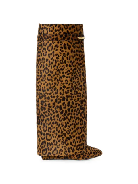 Givenchy Shark Pinch boots in leopard pony-effect leather