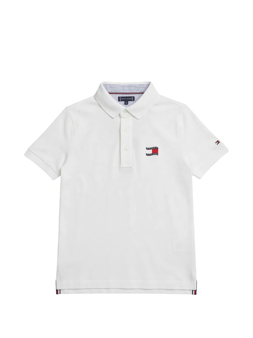 Tommy Hilfiger Junior Polo con applicazione logo - Bianco