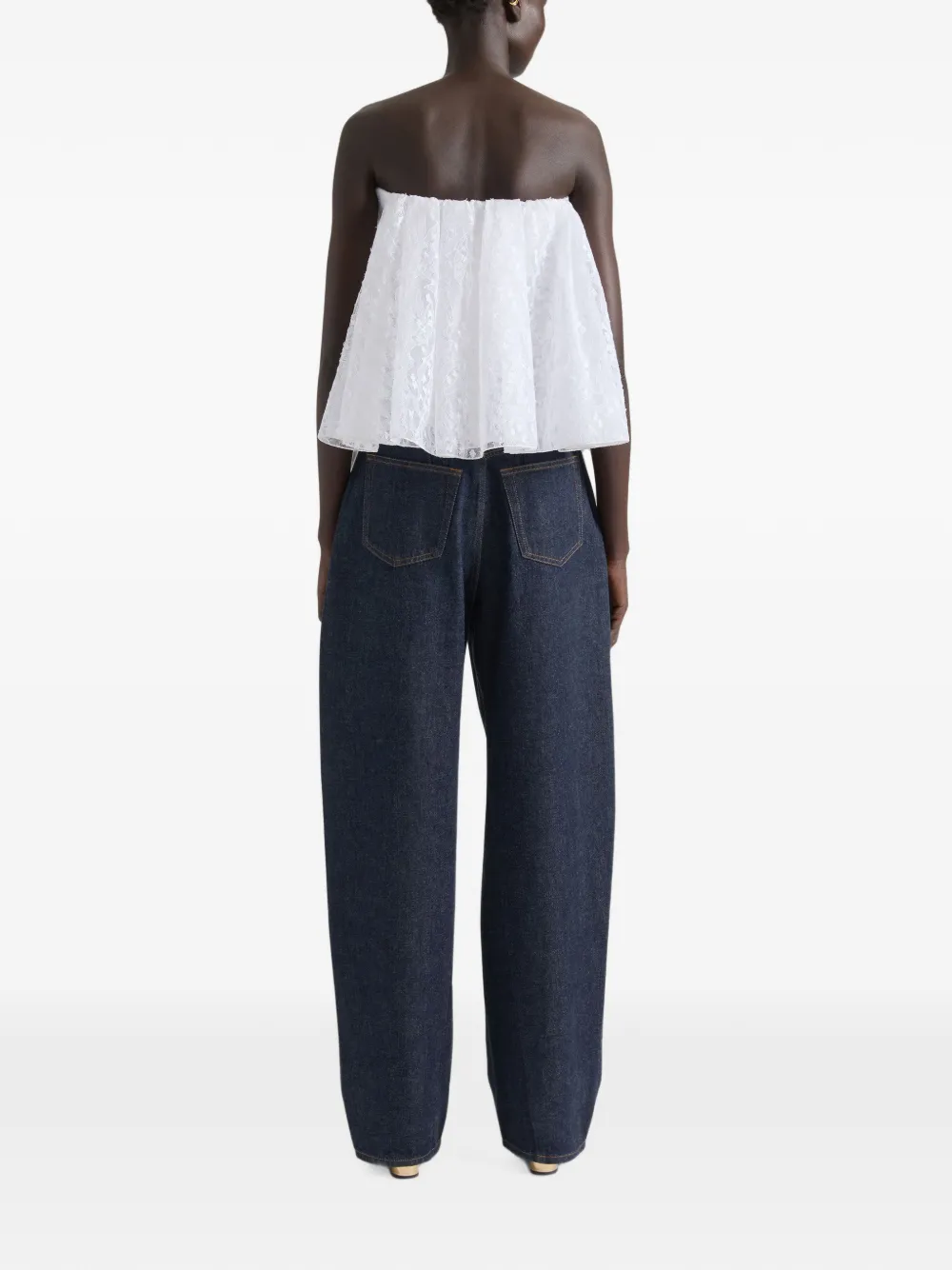 Givenchy Bustier-top met kant en cape Wit