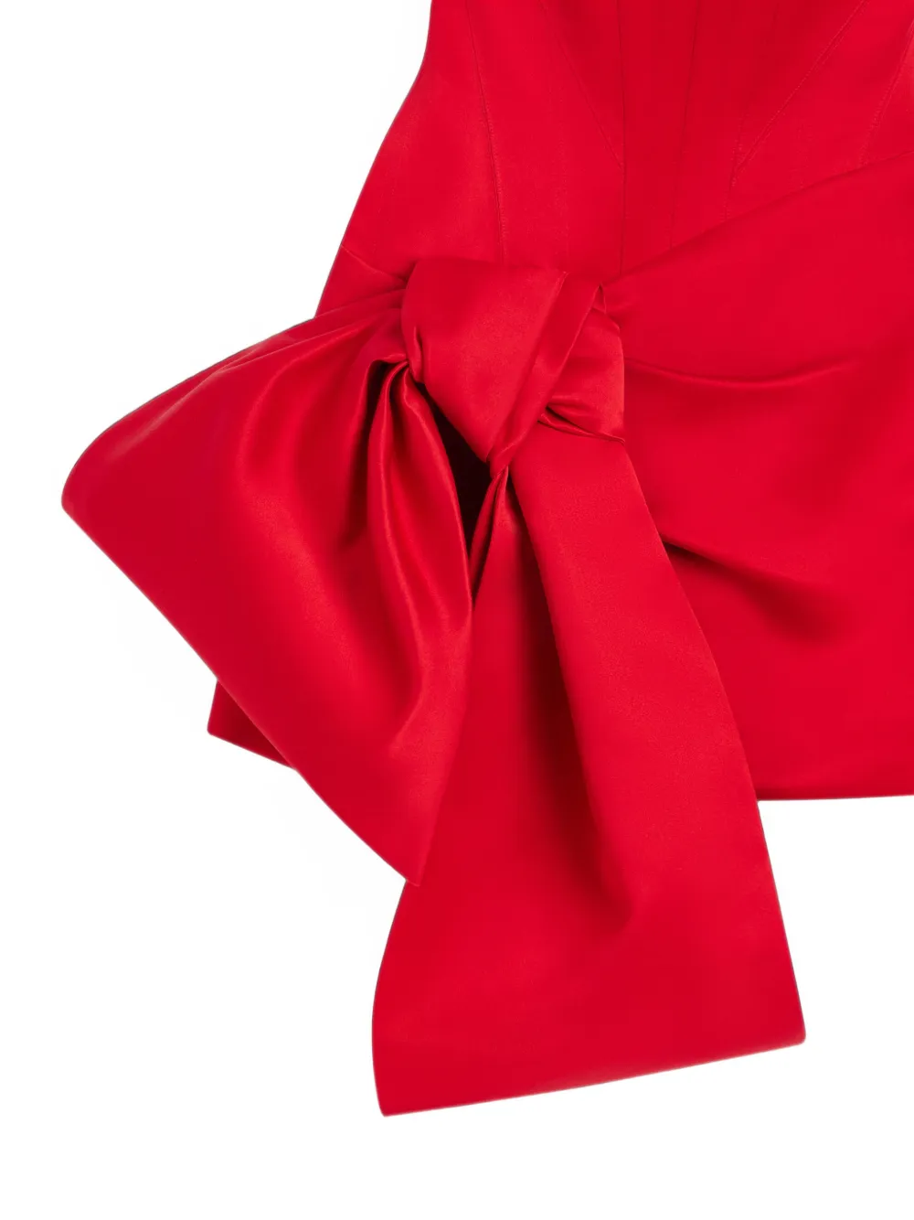 Givenchy Satijnen mini-jurk met strik Rood