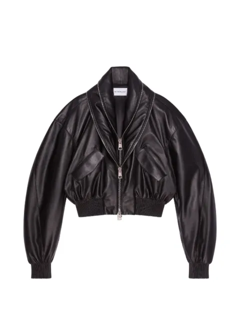 Givenchy bomber with zipped shawl collar in leather