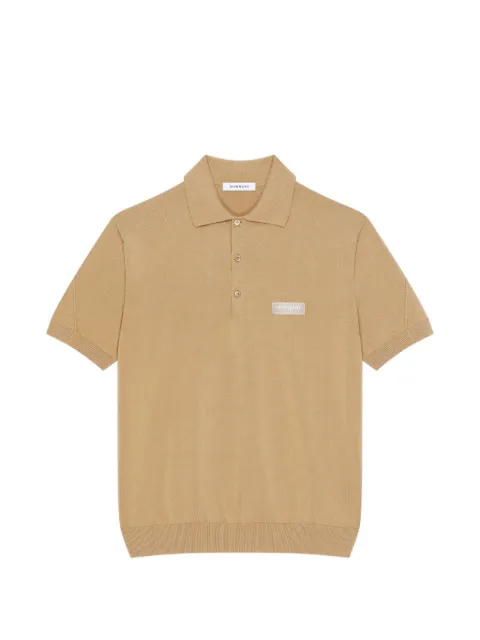Givenchy couture seam polo in cotton with gros grain detail