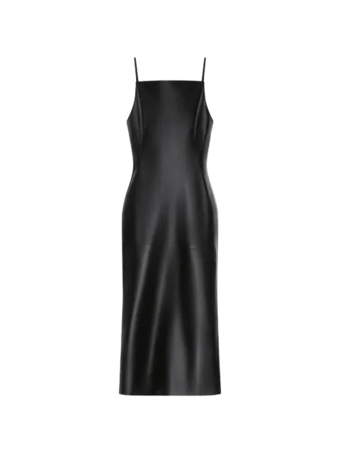 Givenchy vestido midi de piel con cortes