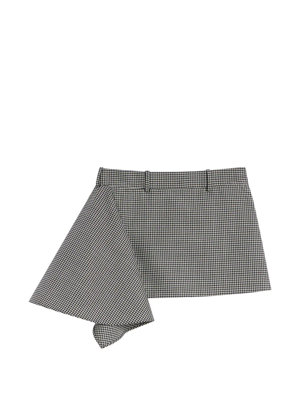 Givenchy Slashed wollen en mohair mini-rok met pied-de-poule print Zwart