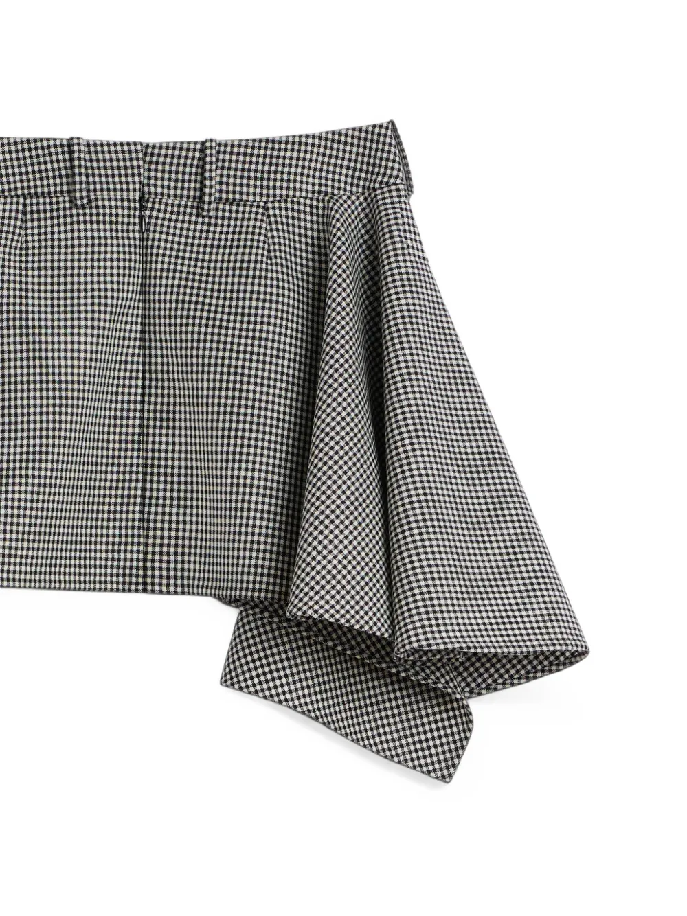 Givenchy Slashed wollen en mohair mini-rok met pied-de-poule print Zwart
