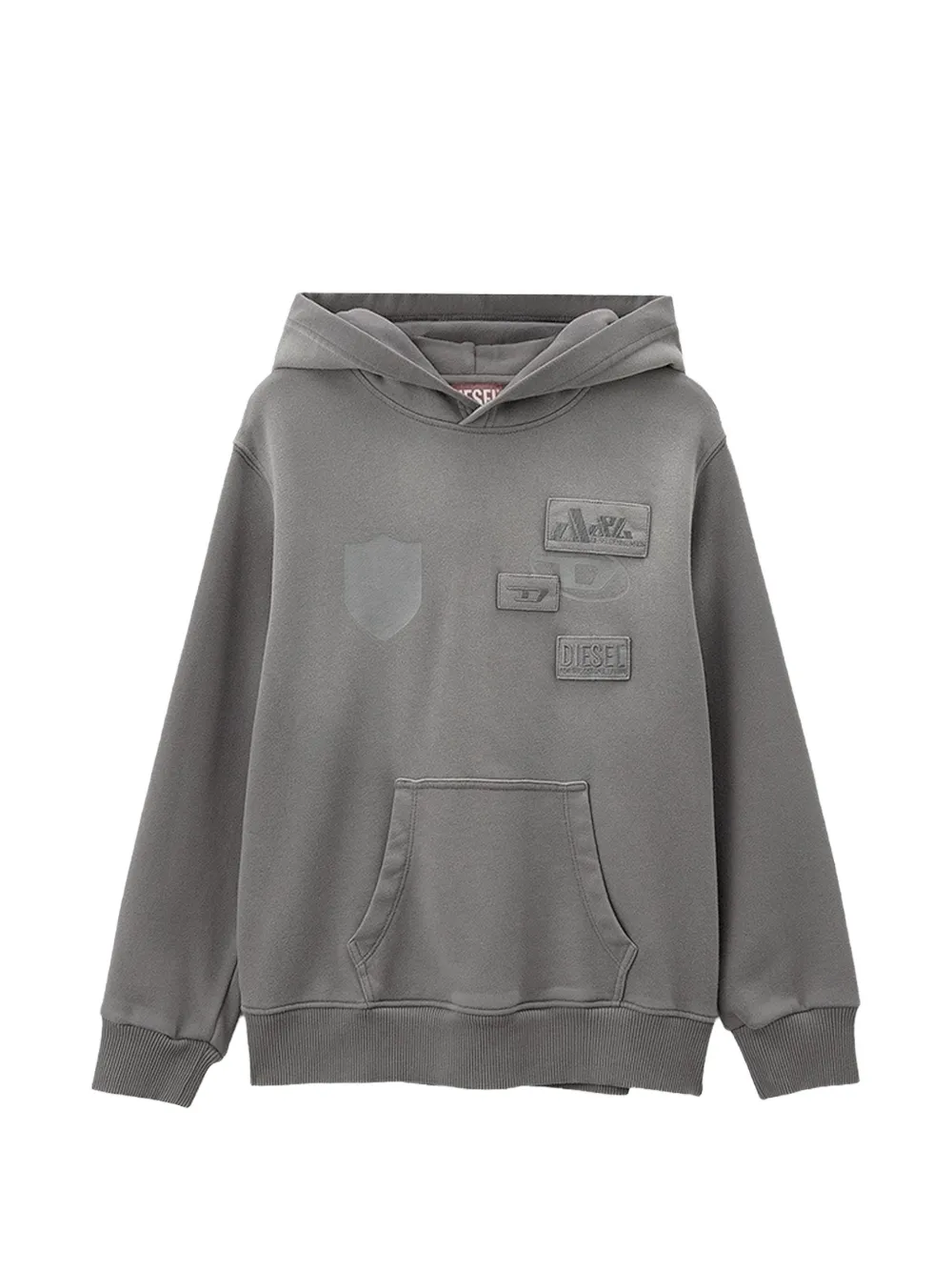 Diesel Kids Felpa con applicazione logo - Grigio